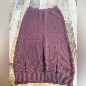 FP Beach Knit Midi Skirt Coastal Grandma Minimalist Capsule Boho Lounge Medium